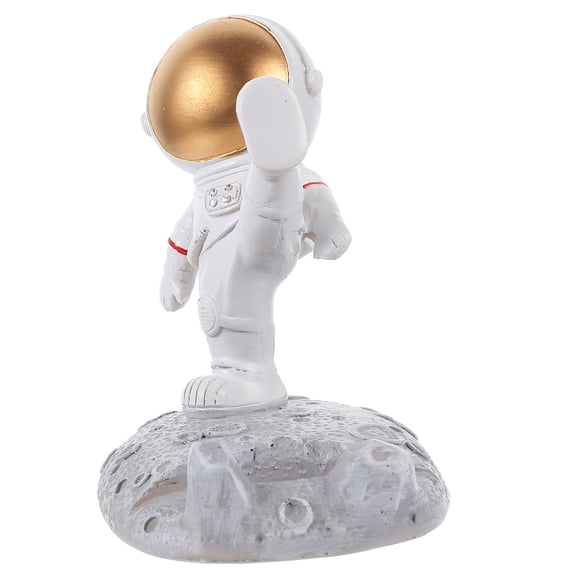 GOOHOCHY  Desktop Ornament Astronaut Home Decor Stand for Child White