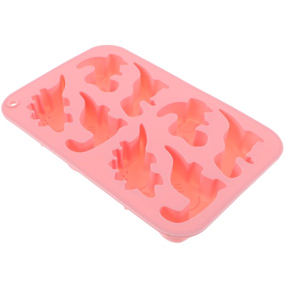 GOOHOCHY  Dinosaur Cake Mold Number Tool Decorating Tray Chocolate Pink
