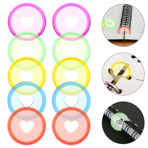 GOOHOCHY 25pcs Assorted Color Discbound Expansion Discs for Planner, Lightweight ABS Material, Portable and