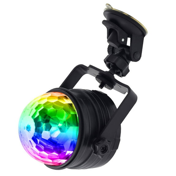 GOOHOCHY Disco Ball Light USB 9W Sound Activated Auto Run RGB Projection Stage Light