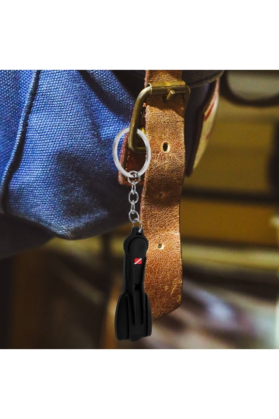 GOOHOCHY Diving Fin Keychain Dive Scuba Decoration Sports Gifts Black
