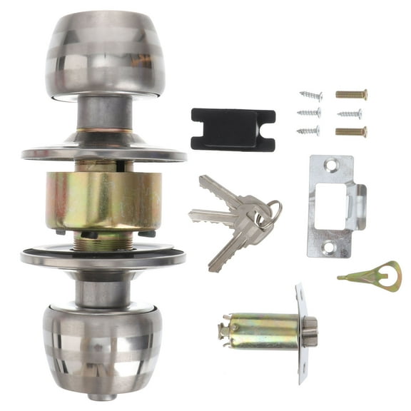 GOOHOCHY  Door Knob Lock Ball Handle Visit Room Spherical Smooth Rotating