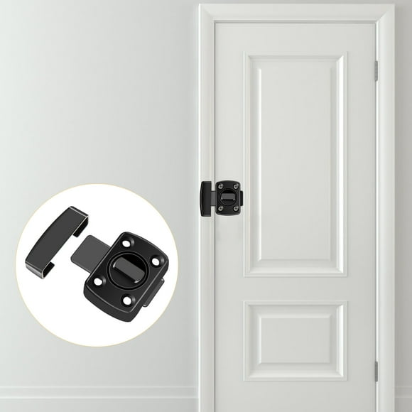 GOOHOCHY Door Latch Lock Slide Surface Bolt Sliding Doors Travel Black