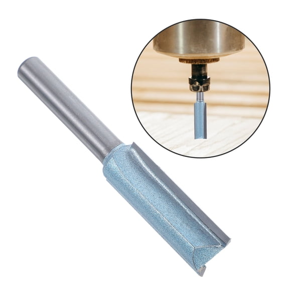 GOOHOCHY Double Flute Router Bit for Creating Grooves High Strength Steel Silver for Drilling 1 Piece