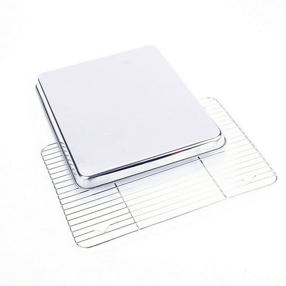 FUTUREORYY Barbecue Pan Stainless Steel 1Pcs 15.7x11.8x1In