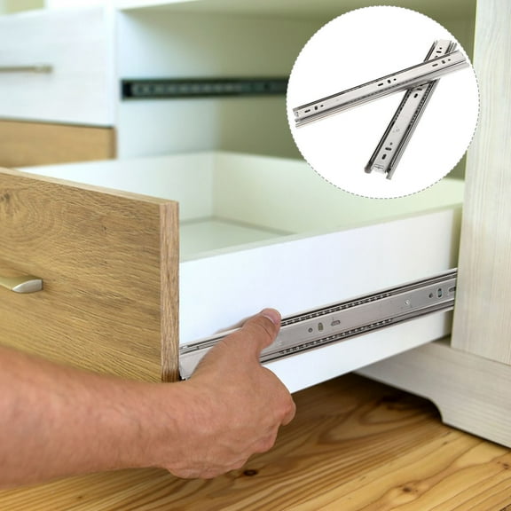 GOOHOCHY Drawer Sliders Stainless Steel Rail Telescopic Slides for Furniture Practical
