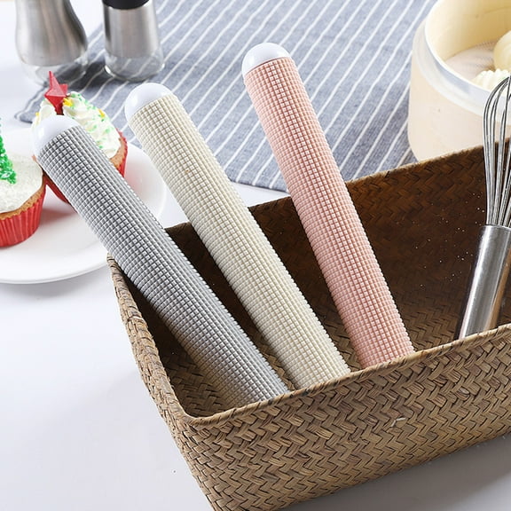GOOHOCHY Dumpling Wrapper Rolling Pin Plastic Non-stick Roller Rolling Stick Kitchen Tool for Noodle Cookie Pastry Dough (Random Color)