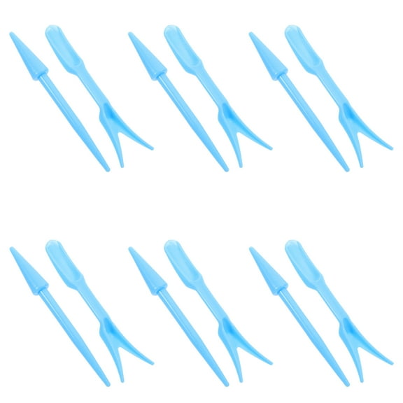 GOOHOCHY Root Shovel Gardening Tool Planting Sky-Blue PP 12 Sets