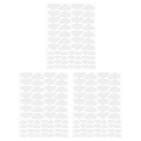 FUEENIRVA 3Pcs White Wall Decal Cloud Shape Self Adhesive for Bathroom and Bedroom