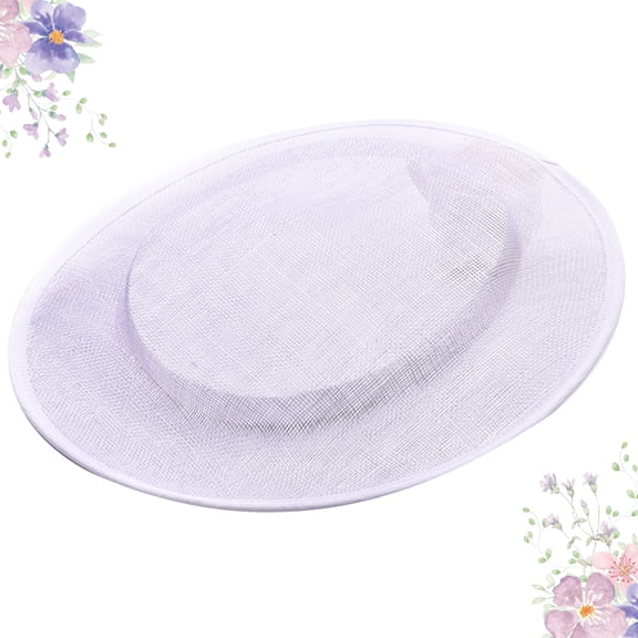 GOOHOCHY Craft Accessory Sinamay Base Cocktail Hat Fascinator White 1Pack