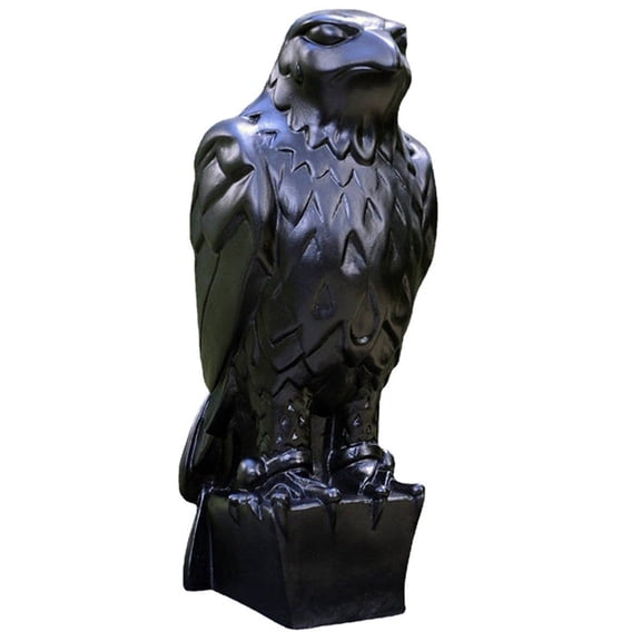 GOOHOCHY Eagle Figurine Statue for Decor with Black Resin Material and Rustic Details 6.5 Inches