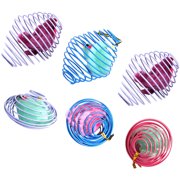 GOOHOCHY Elastic Spring Toys for Cats, 6 Pack Bright Spiral Toys for Play and Exercise