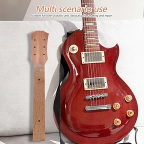 GOOHOCHY Electric Guitar Neck with Khaki Wood Fingerboard and Half Headstock for Custom Guitar Building