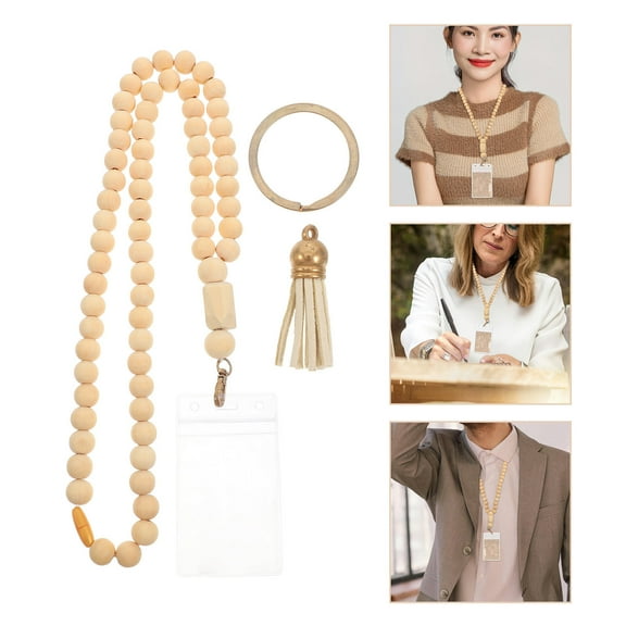 GOOHOCHY Elegant Boho Teacher Lanyard for ID Badges and Keys Multi Color Beaded Neck Strap Ideal for Decoration