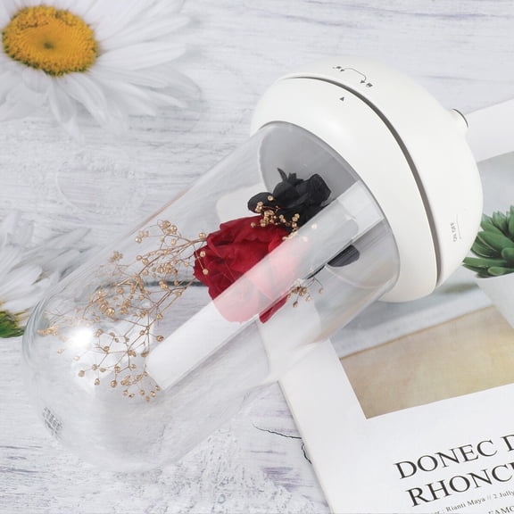 GOOHOCHY Elegant Red Aromatherapy Diffuser with LED Light for Home Decoration Creates Relaxing Atmosphere USB Charged ABS PP PET Material