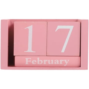 GOOHOCHY Wooden Endless Date Calendar with Stylish Wood Blocks, Perfect Desk Decor for Home and Office Use