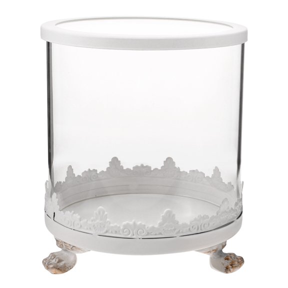 GOOHOCHY Chic Glass Display Dome White 1Set