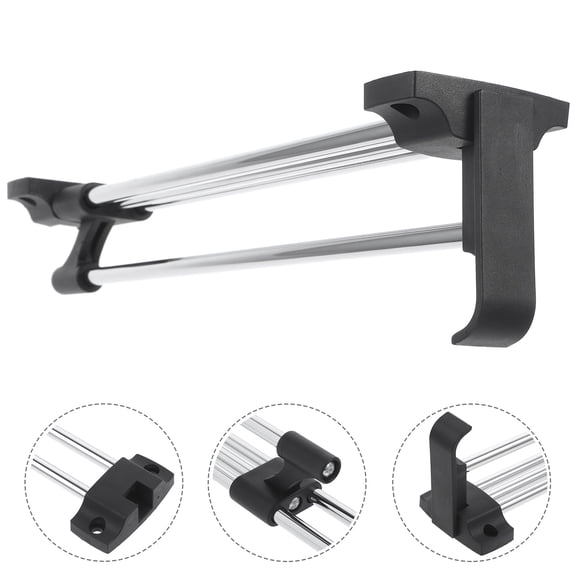 GOOHOCHY Clothes Rods for Closets Iron Clothes Rail Retractable Design 1Set