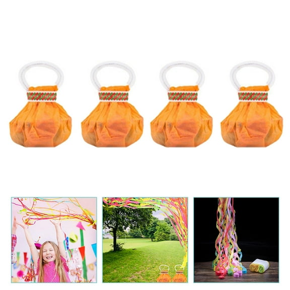 GOOHOCHY FRCOLOR 4pcs Colorful Wedding Party Streamers with Confetti