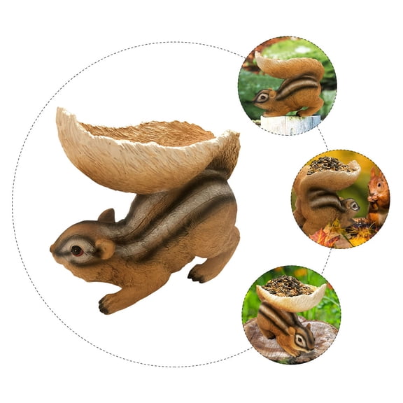 GOOHOCHY Figure Squirrel Feeder Animal Shaped Ornament Child 21.5x20cm