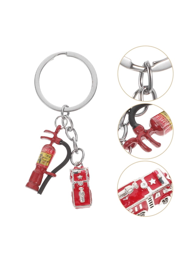 Firefighter Keychain Metal 1Pcs 3.2X1.2X0.4In