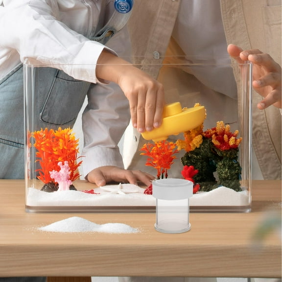 GOOHOCHY Fish Tank Feeder Fish Feeding Tool Acrylic Transparent Floating Fish Feeding Ring Food Feeder For Aquarium Small Fish Turtle Tank