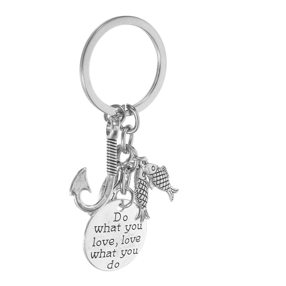 Mobutofu Pendant Decor Metal Keyring For Car Keys And Bags 1Set