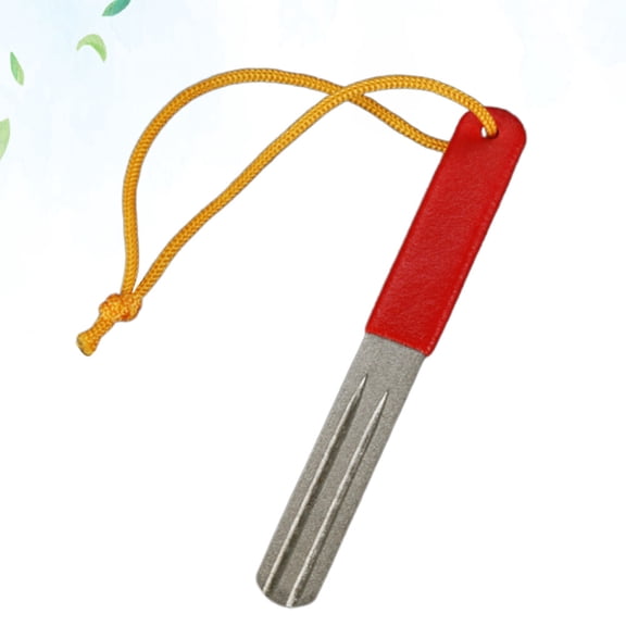 Mobutofu 1Pc Fishing Hook Grinding Tool with Two Groove Medium Side and Fine Side Sharpening