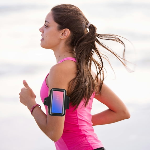 GOOHOCHY Fitness Equipment Mobile Phone Holder Running Armband Sleeve Black