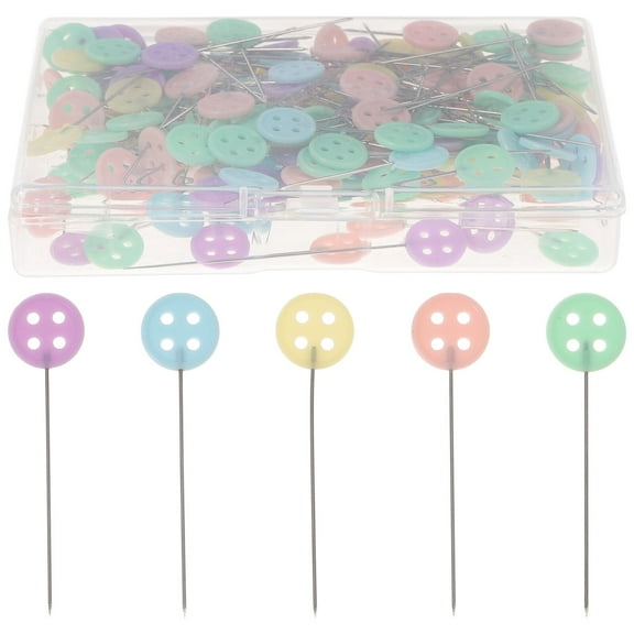 GOOHOCHY Flat Head Pins for DIY Sewing Crafts Made of Steel Wire Assorted Color 200pcs