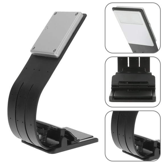 GOOHOCHY Flexible Clip Lamp for Reading with Bright LED Light and Magnet Base for Metal Surfaces Black Plastic