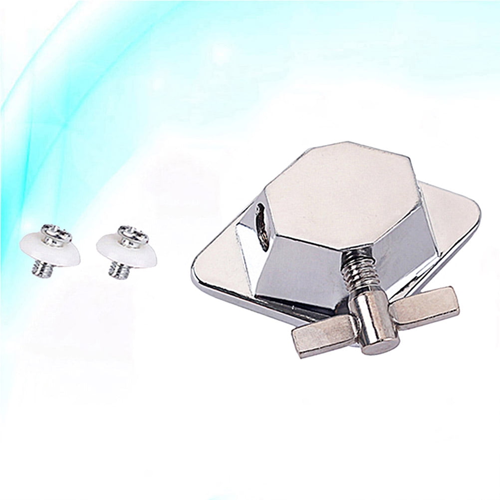 GOOHOCHY Floor Tom Leg Bracket Durable Metal Drum Base Plate Drum Rack Percussion Part (Silver)