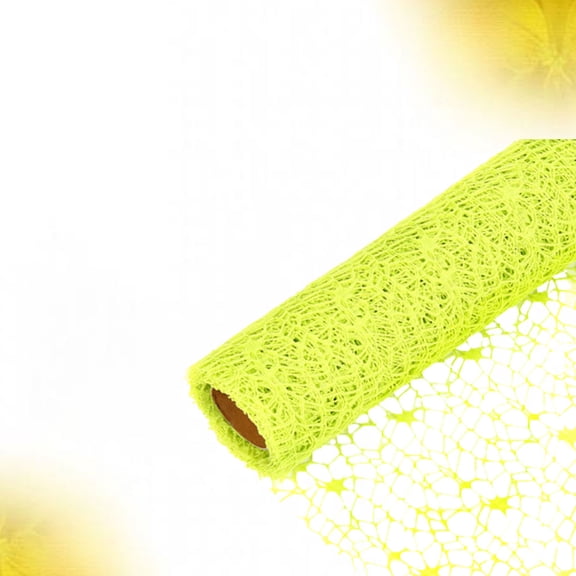 GOOHOCHY Floral Gauze Mesh 1 Set Jacquard Net Yarn for Background Layout in Light Green