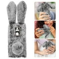 thumbnail image 1 of FUEENIRVA Dark Grey Plush Phone Cover Soft Protective Case Decorative Phone Shell, 1 of 8