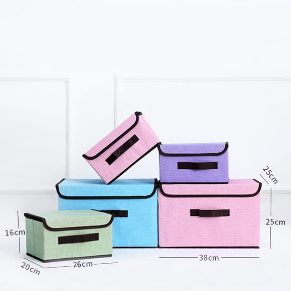 Mobutofu Blue Foldable Clothes Storage Box Non-Woven Fabric for Garment Storage