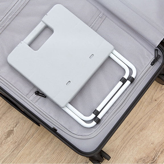 GOOHOCHY Folding Chairs Tall Stool Collapsible for Adults Portable Grey