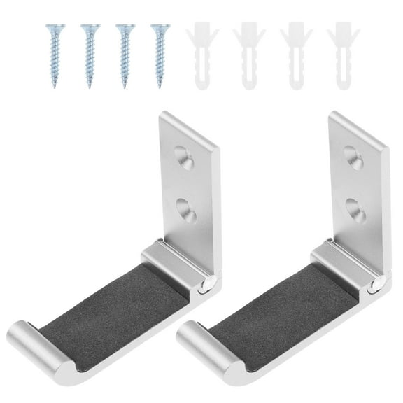 FUEENIRVA Fold Up Wall Hooks Aluminum Alloy Folding Home Users Foyer 1 Pair