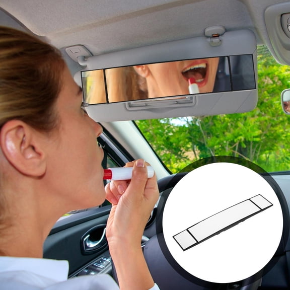 GOOHOCHY Folding Mirror for Sun Visor Tri-Fold Car Cosmetic