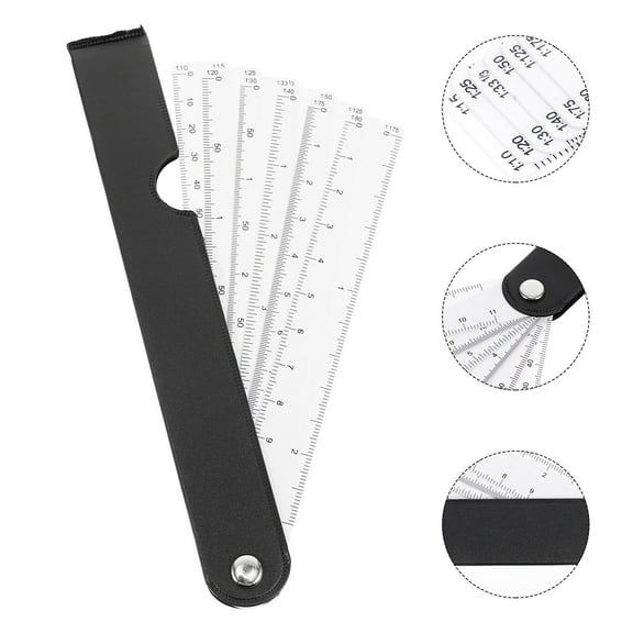 Mobutofu Professional Foldable Straight Ruler with Multi Scale for Designers and Engineers