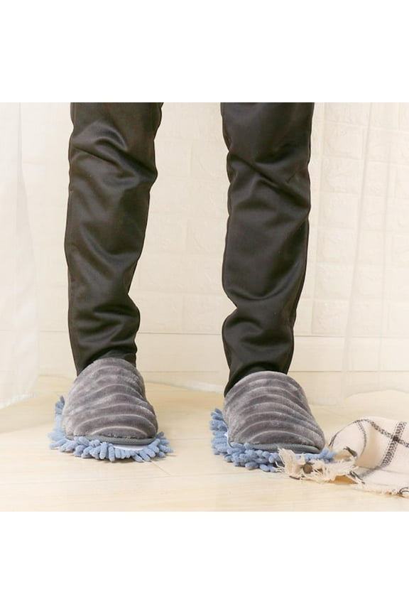 Foot Mopping Slippers Slider Women Home Cleaning Lovers and Grey