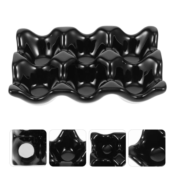 GOOHOCHY Freezer Ceramic Egg Tray Holder for Table Countertop