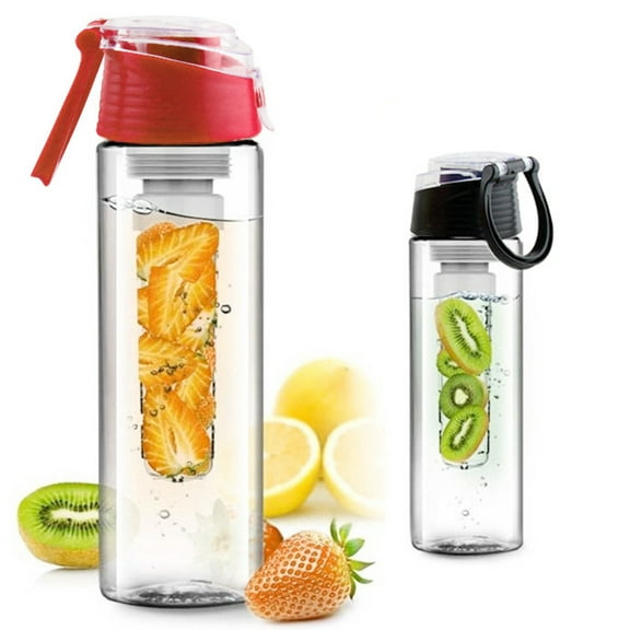 GOOHOCHY Fruit Infuser Bottle for Drinking Made of Durable Plastic in Red Great for Outdoor Sports 800ML