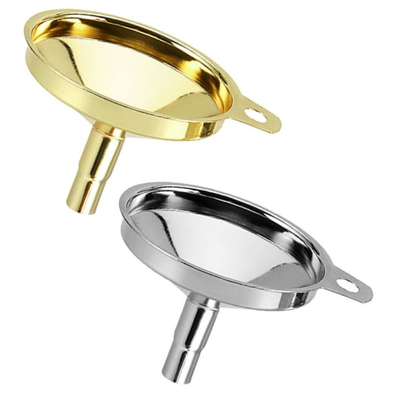 HONMEET Stainless Steel Funnel for Flask Gold 2Pcs 2.9X2.4X1.7In