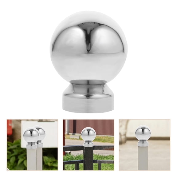 GOOHOCHY Garden Post Cap Finial Tops Covers Outdoor Border Finials Silver