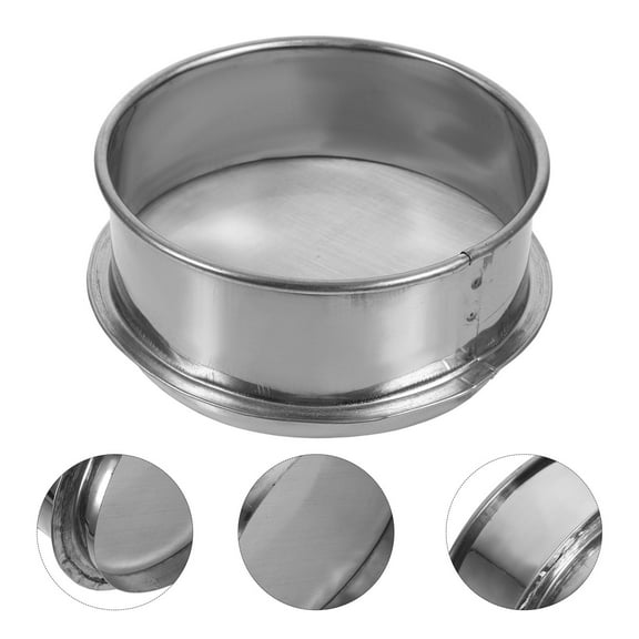 GOOHOCHY Garden Soil Sifter Stainless Steel Sieve Gardening Soil Strainer Manual Soil Sieve (200 Mesh)