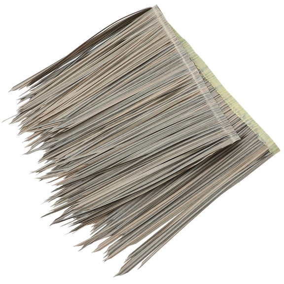 GOOHOCHY Light Brown PE Artificial Thatch Roof Panels, Faux Straw Grass Roofing for Garden Outdoor Patio Tiki Bar Pergola Decor