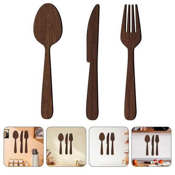 GOOHOCHY Giant Wooden Spoon Wall Decor Small Kitchen Signs Decoration Utensils Farmhouse