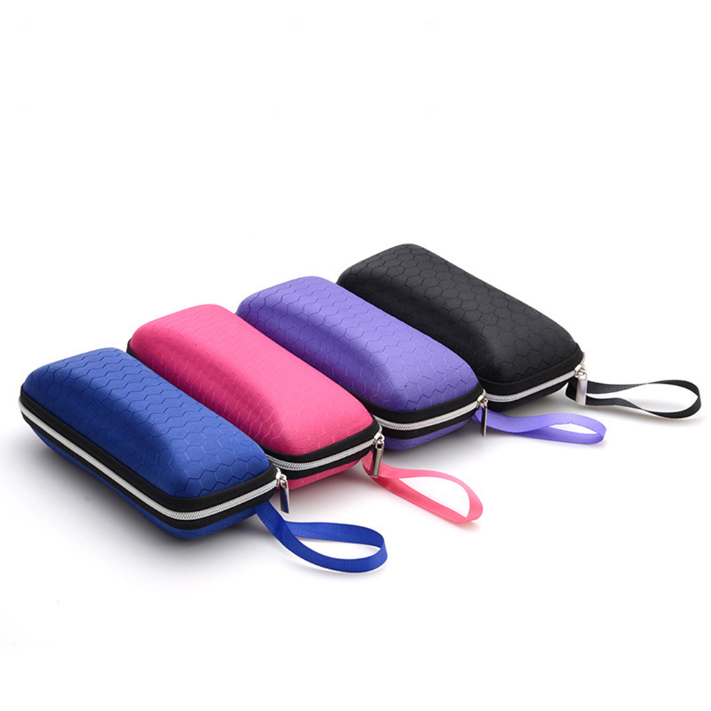 Pink Glass Case GOOHOCHY Glasses Case Hard Shell Zipper Eyeglass Sunglass Pouch Women ...