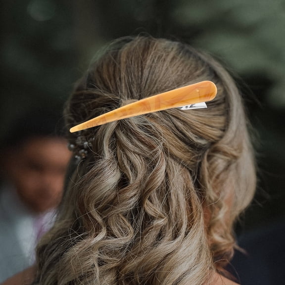 GOOHOCHY Glossy Horn Clip Buns Beak Vintage Hair Alligator Clips Women's