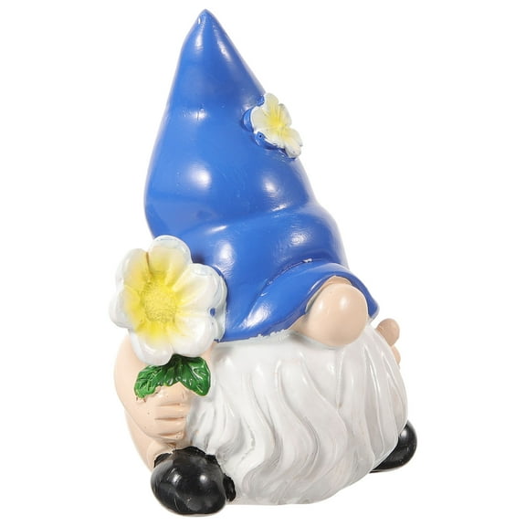 GOOHOCHY Gnomes Outdoor Gnome Resin Ornament Creative Garden Decor 11.00X7.00X5.00CM Blue